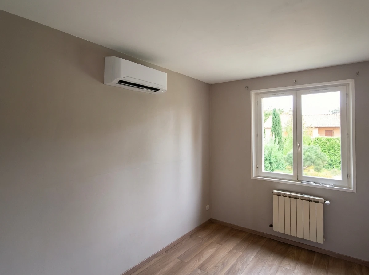 Plombier professionnel en salopette blanche installant un système de chauffage dans une cave ou local technique